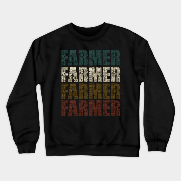 Farmer Dad - Funny Farm Lovers Gift For Papa Crewneck Sweatshirt by DnB